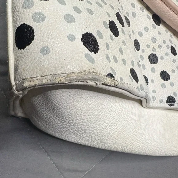 Charming Betsey Johnson Polka Dot Handbag with Pink Accents - Picture 6 of 9